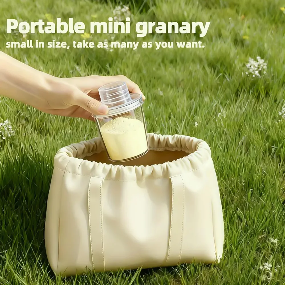 1 Buah 80Ml Wadah Susu Bubuk Bayi Kotak Penyimpanan Makanan Portabel Tahan Lembab dan Tahan Debu dengan Tutup Dispenser Perjalanan PP Bebas BPA