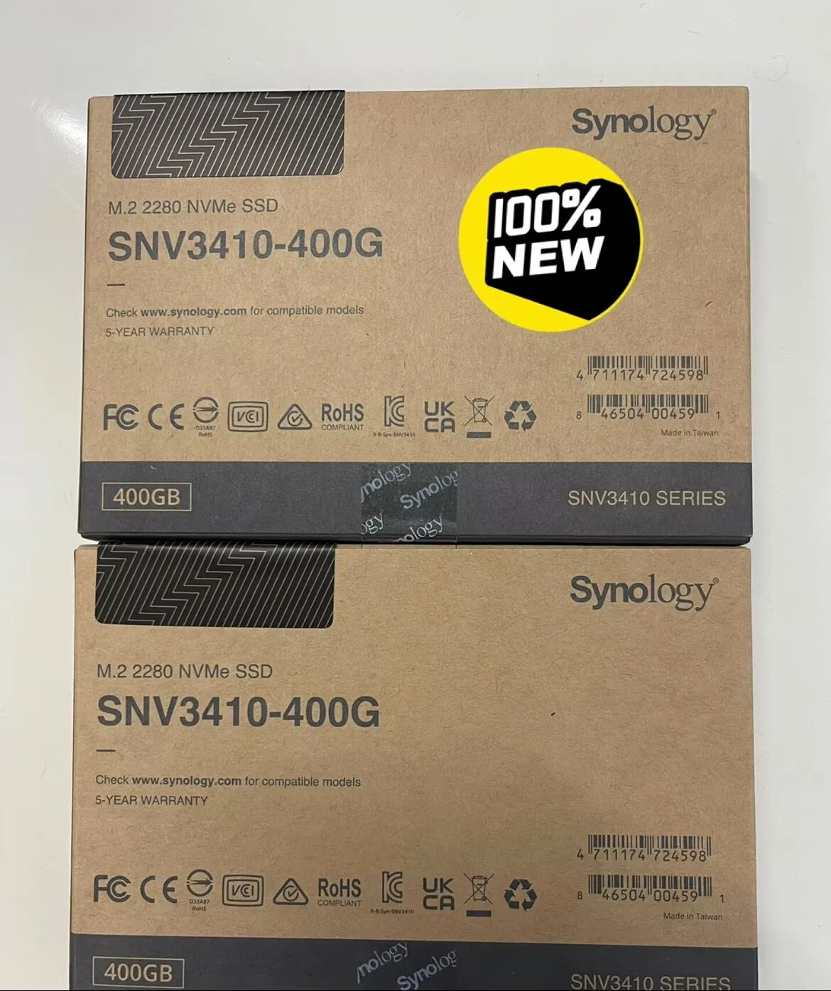 Original Synology SNV3410 400GB 800GB M.2 2280 NVMe SSD Internal Solid State Drive for Laptop/Notebook