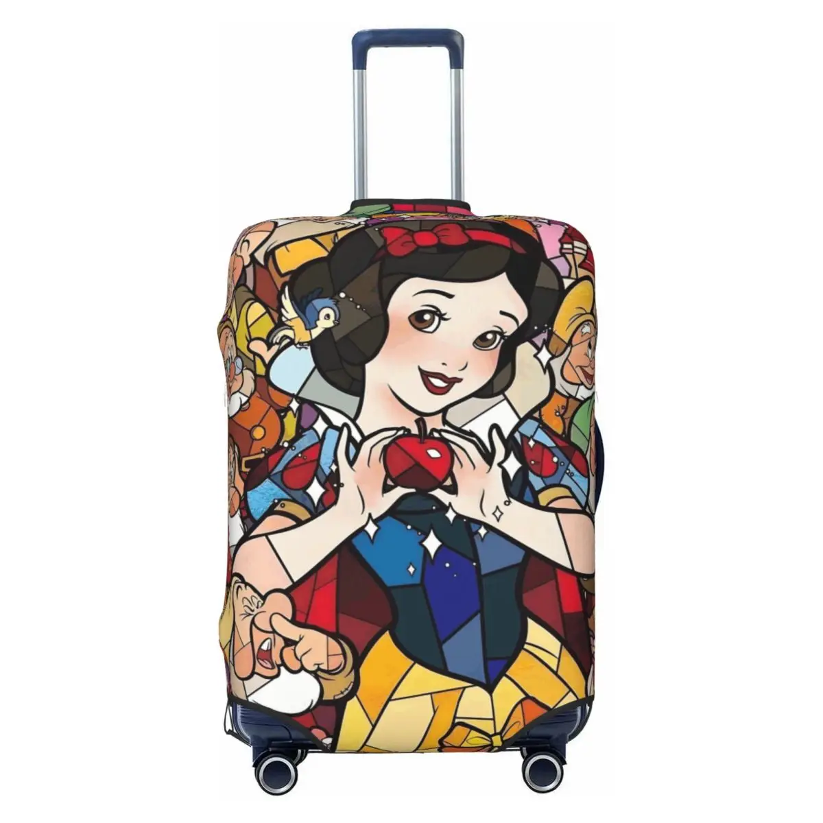 

Custom Snow White And The Seven Dwarfs Luggage Cover Elastic Movie Travel Suitcase Protective Covers Fits 18-32 Inch