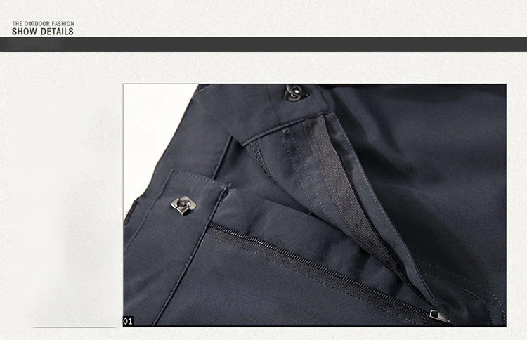 Longe Sommer Schnell Trocknende Wanderhose Männer Stretch Wasserdichte Taktische Hosen Reißverschlusstaschen Hosen Leichte Angelhose – Detail 17
