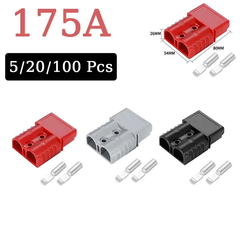 

175A 600V 1/0 AWG For Anderson Style Plug sb175 Quick Connector Kit forklift battery charging Electric Car Battery Plug