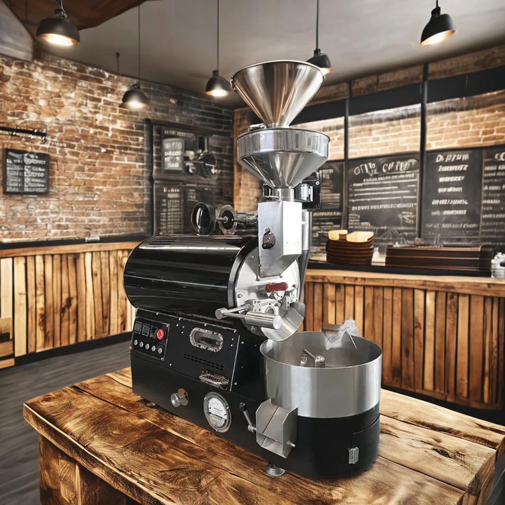 Customized 1kg Fully Automatic Stainless Steel Electric Coffee Bean Roaster Household Commercial Coffee Roasting Machine