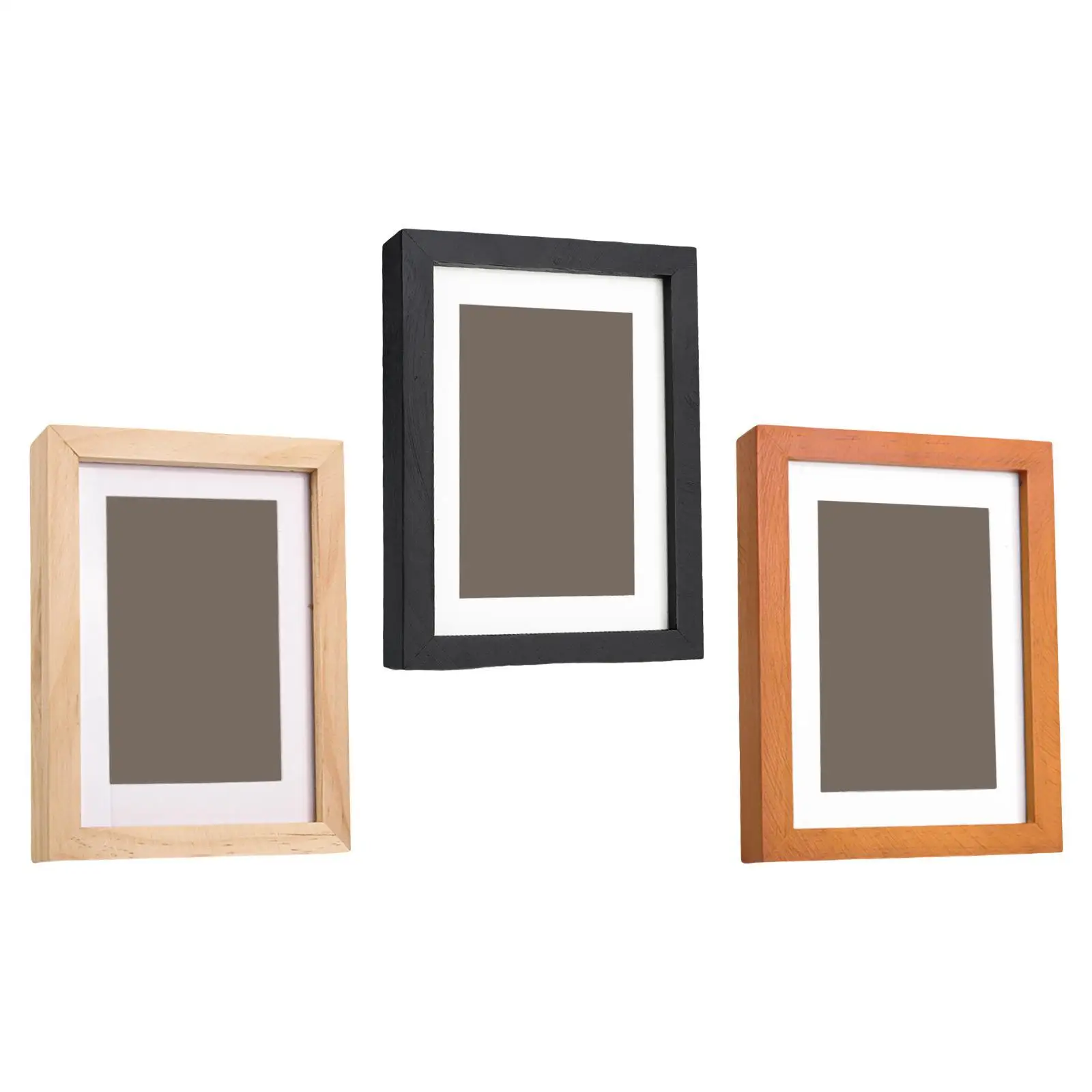 Photo Picture Frame Mini Box Wood Shadow Box Money Box for Key Awards Money Office