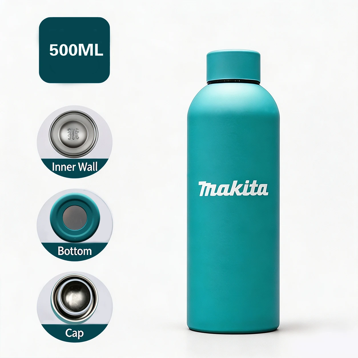 Makita Isolierbecher im amerikanischen Stil mit kleiner Öffnung für den Außenbereich, Sportwasserbecher mit großem Fassungsvermögen, Werkzeugzubehör – Detail 2
