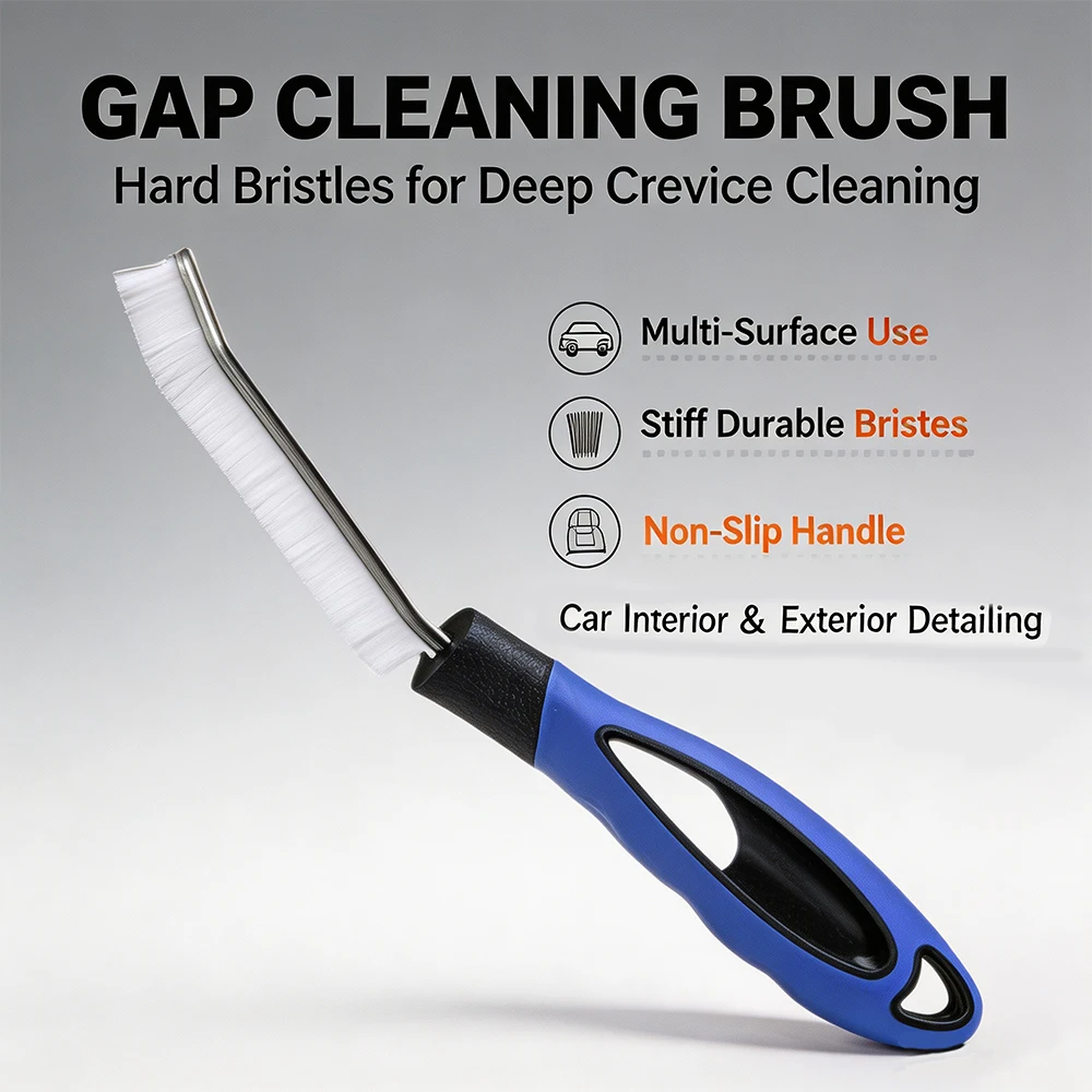 Multi-Purpose Crevice Cleaning Brush Stiff Bristles Car Gap Cleaner for Auto Interior Tile Grout Kitchen Bathroom cleaning tools