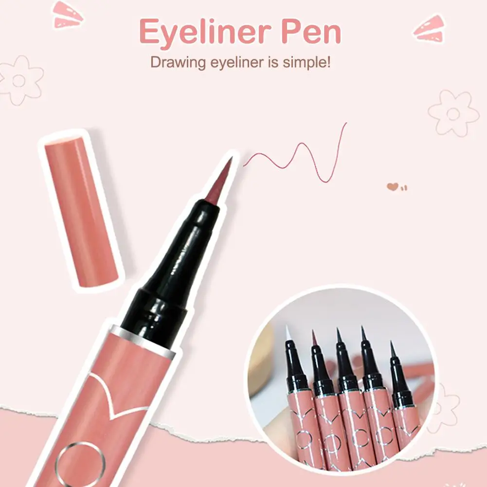 Ultra Fijne Vloeibare Eyeliner Zweetbestendige Sneldrogende, Langdurige Matte Vloeibare Eyeliner Pen Make-Up Oogcosmetica