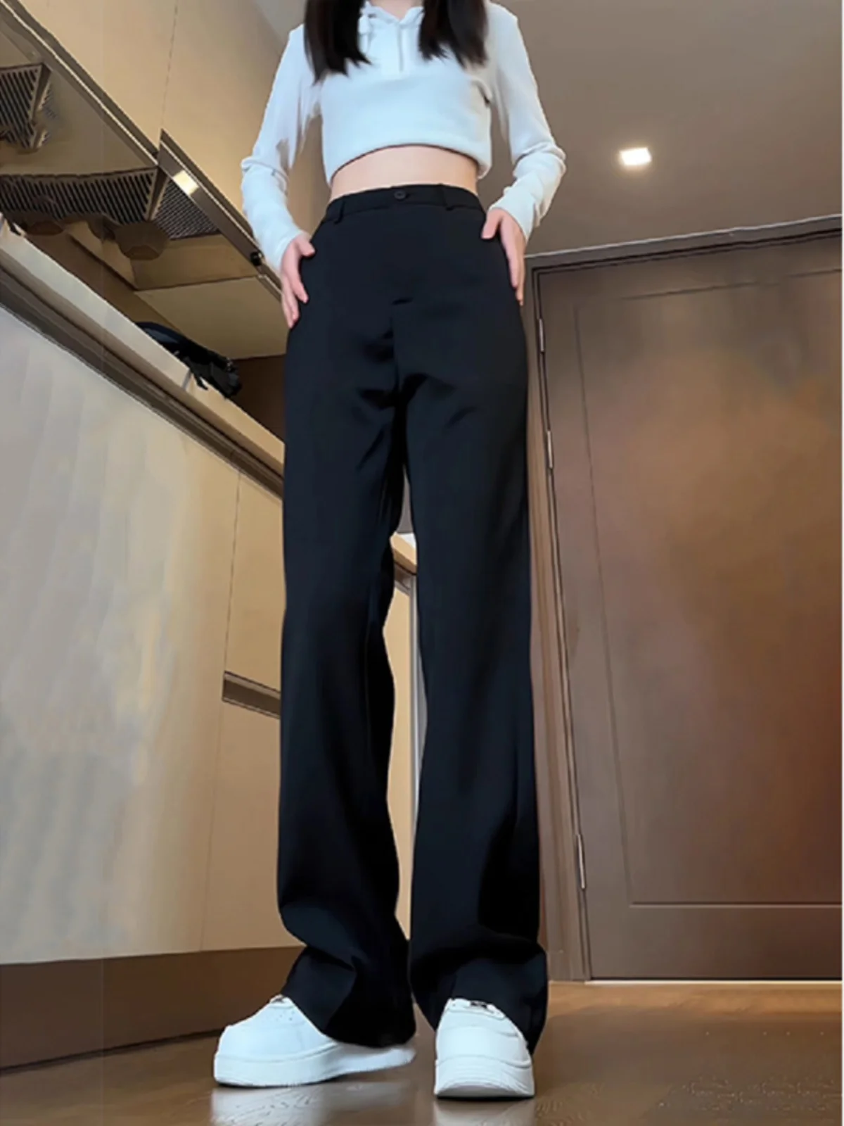 

Cleanfit High Waist Youth American Sle Pants Men's Suits Trousers Drapey Comfortable Casual Loose Fit Straight Leg Jeans