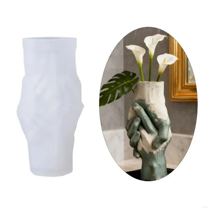 Silicone Flower Pot Mold Concrete Candlestick Silicone Mold Holders Mold Succulents Planter Cement Gypsum Mold B03E