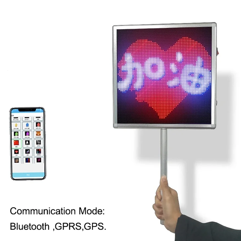 Panneau LED Programmable avec application WIFI, batterie USB, affichage publicitaire Rechargeable, Ticker, panneau d'affichage LED Portable