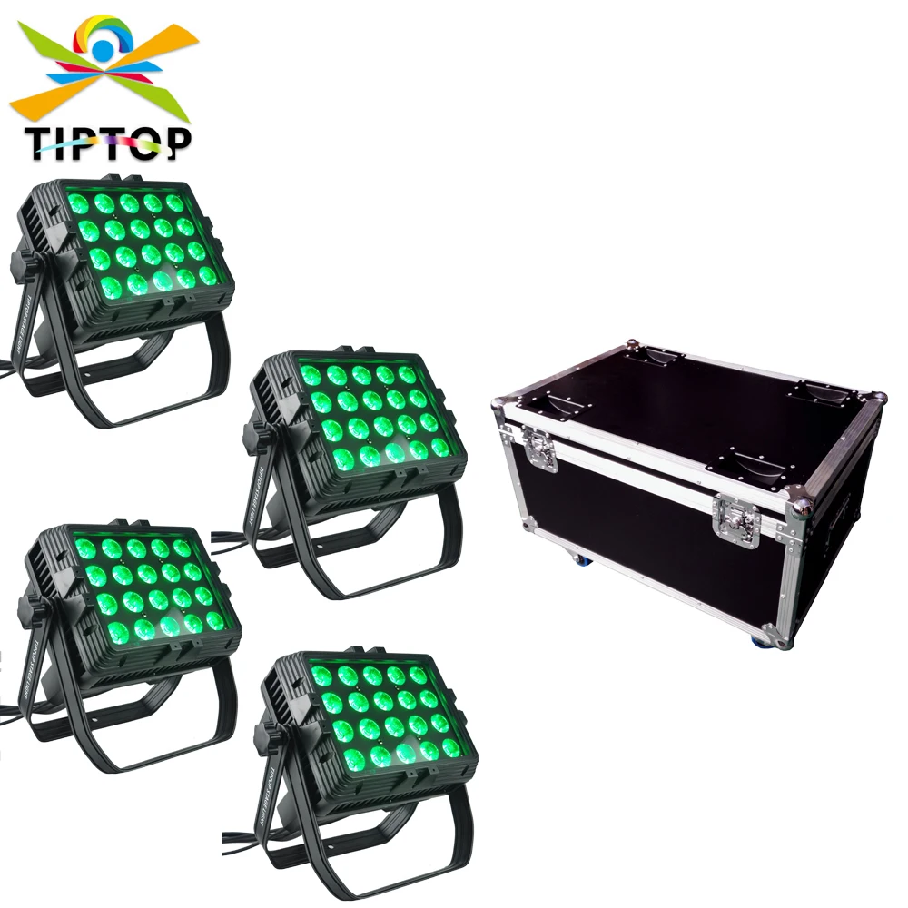 Gigertop 4in1 Road Case Pack 20x18W Wall Wash 6/10 Channel DMX512 Bar Flood Light 200W IP65 Outdoor DJ Club Wedding Party Disco