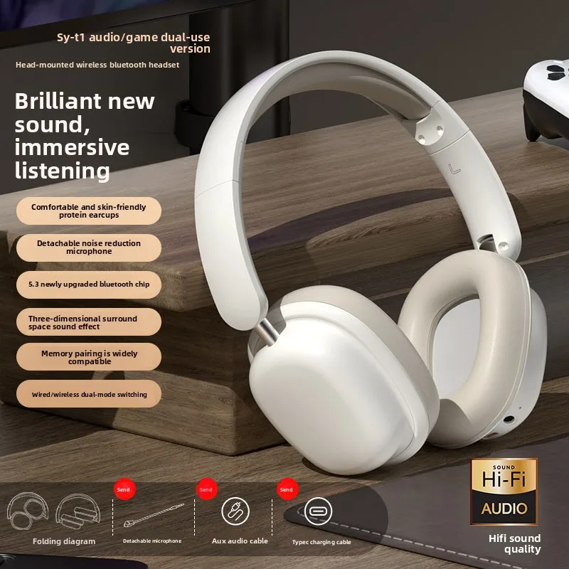 Wireless Headset Bluetooth Gaming Headset High Power Headset