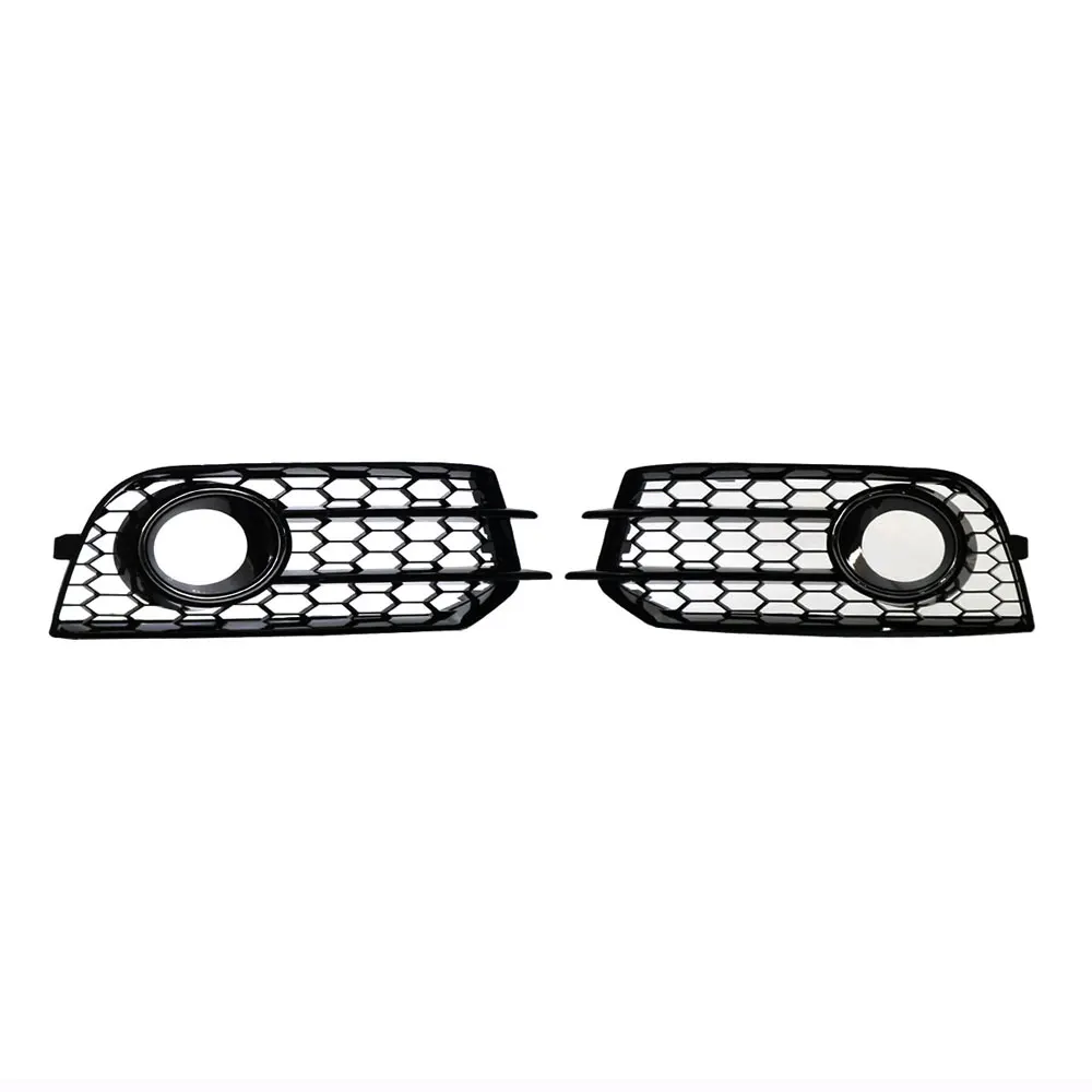 Osłona lampy przeciwmgielnej samochodu Siatka o strukturze plastra miodu Sześciokątna przednia kratka Grill Chrom Czarny Do Audi A1 8X 2010-2014 8X 0807681 A 8X 0807682 A