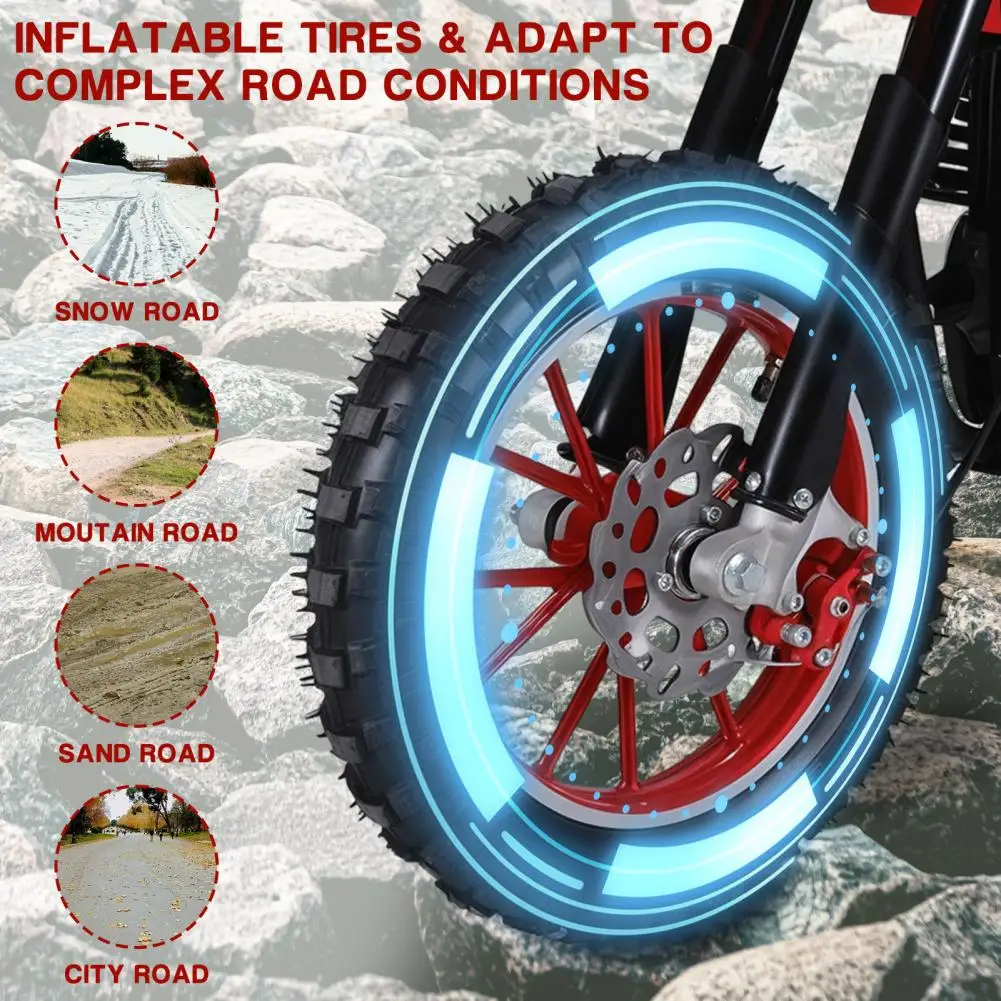 49cc 4-Takt Kinder Dirt Bike, Gas Power Motocross, Mountain Off Road Mini Motorrad, Kinder Taschenmotorrad mit Scheibenbremsen