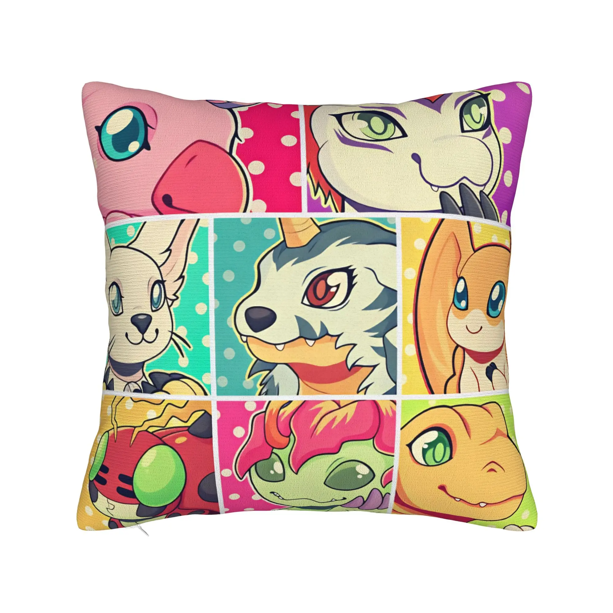 Digimons Pillow Case  Funny Pillow Cover Print Pillowcases For Sofa Car Home Decor