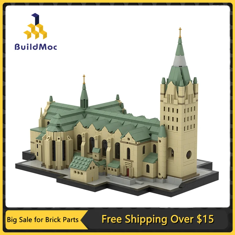 

MOC Paderborn Cathedral Building Block Kit Germany Hoher Dom Ss Church St. Bartholomew Chapel Brick Model DIY Kid Brain Toy Gift