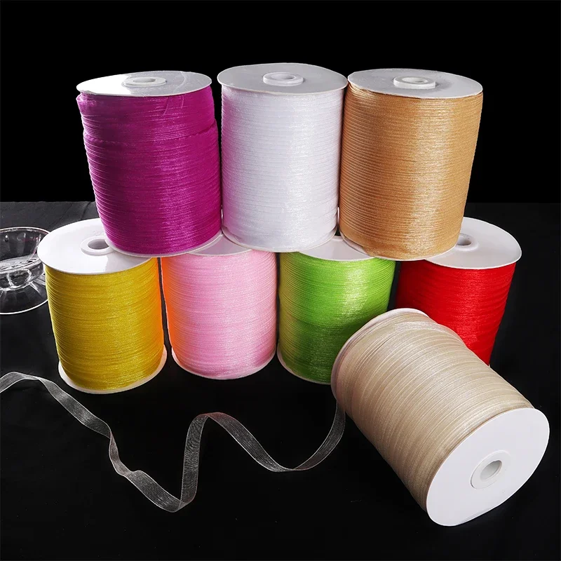 Cintas de Organza de 3/8 pulgadas (10mm) para envolver regalos de Navidad, accesorios de joyería hechos a mano, cintas decorativas, 10 metros por lote