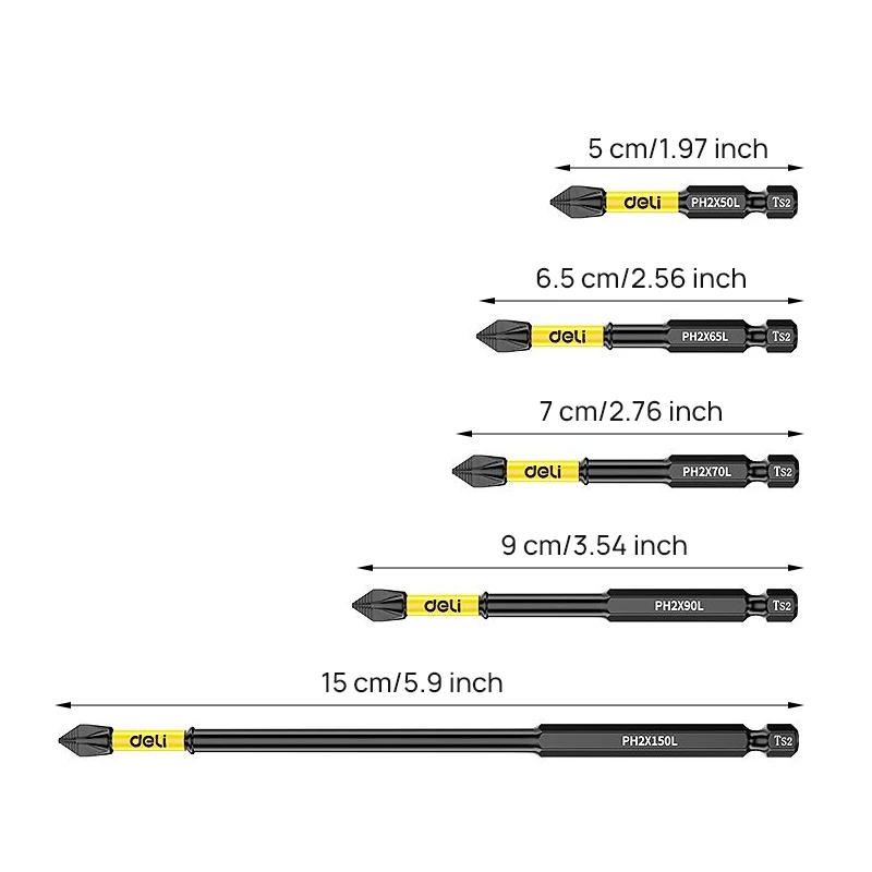 Non-slip Cross Screwdriver Magnetic Batch Head High Hardness PH2 Screwdriver Bit Screw Driver Impact Drill Bit Hand Tools