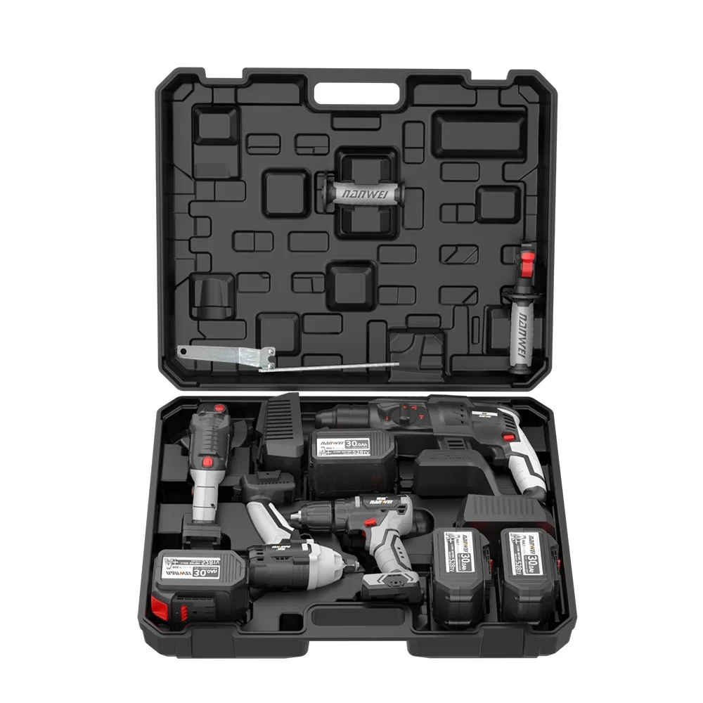 Atacado de Ferramentas Manuais e Elétricas: Chave de Torque Elétrica, Conjunto de Ferramentas Elétricas, Esmerilhadeira Angular, Furadeira de Impacto,