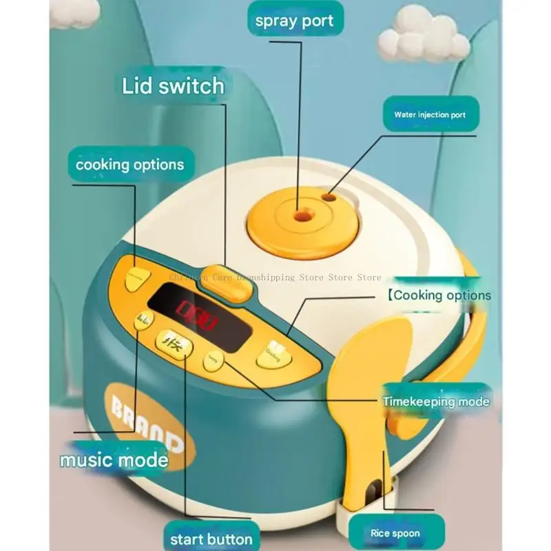 لعبة مطبخ تفاعلية للطبخ التظاهري مع تأثير وصوت البخار البارد للأطفال، لعبة تعليمية للتعلم المبكر