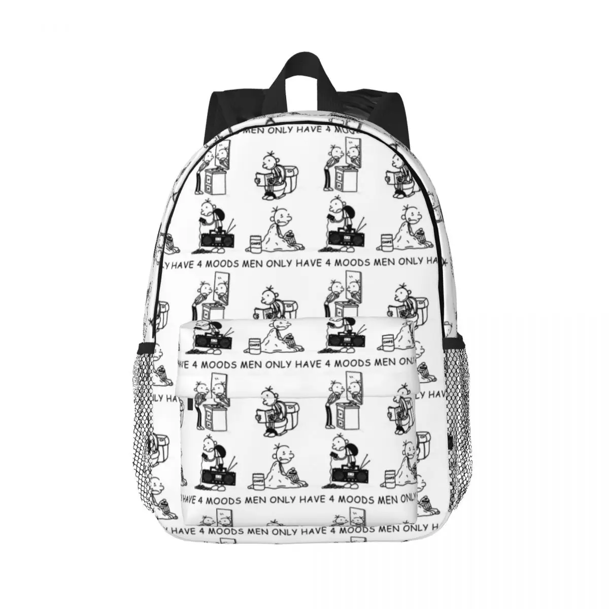 

Wimpy Kid Men Only Have 4 Moods Backpack Hot Sale Daypack Boys Girls BookBag Shoulder Bags for Men Women Children School Bag