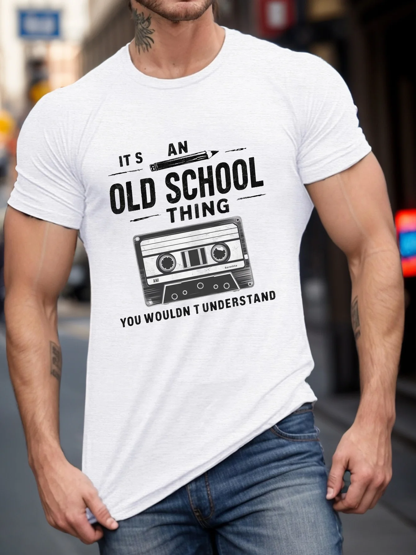 

New t-shirt-Plus Size Men's Summer T-shirt, It's