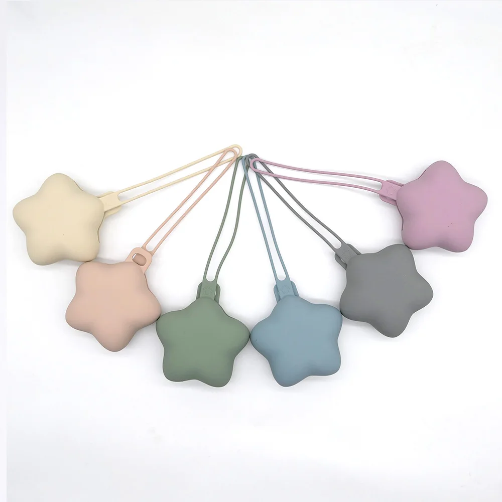 Silicone Pacifier Bag Children's Pacifier Storage Case Silicone Material Easy to Clean Pentagram Pacifier Bag