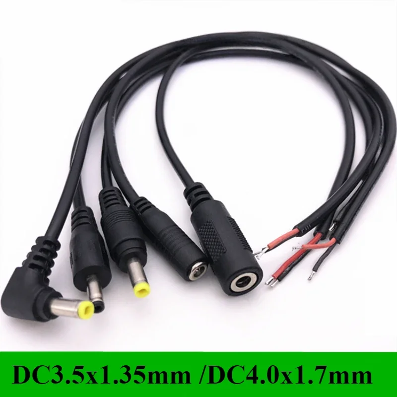 1/5/10Pcs DC 3.5*1.35mm 4.0*1.7mm Male Female Connector Power DIY Cable Charging Line Monitoring Power Extension Wire 30CM