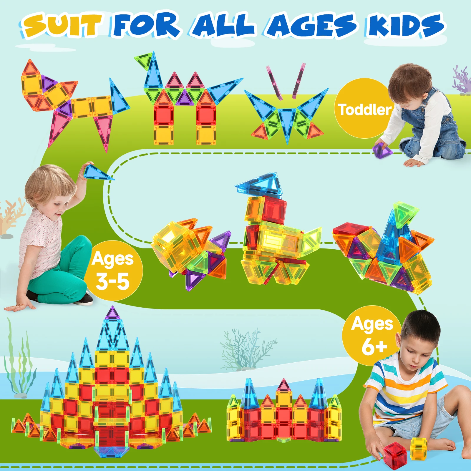 32 stks, 24 stks, Magnetische Tegels, Mini, Road Magnetische Blokken Bouwtegels, Educatieve Magneten Tegels Speelgoed f