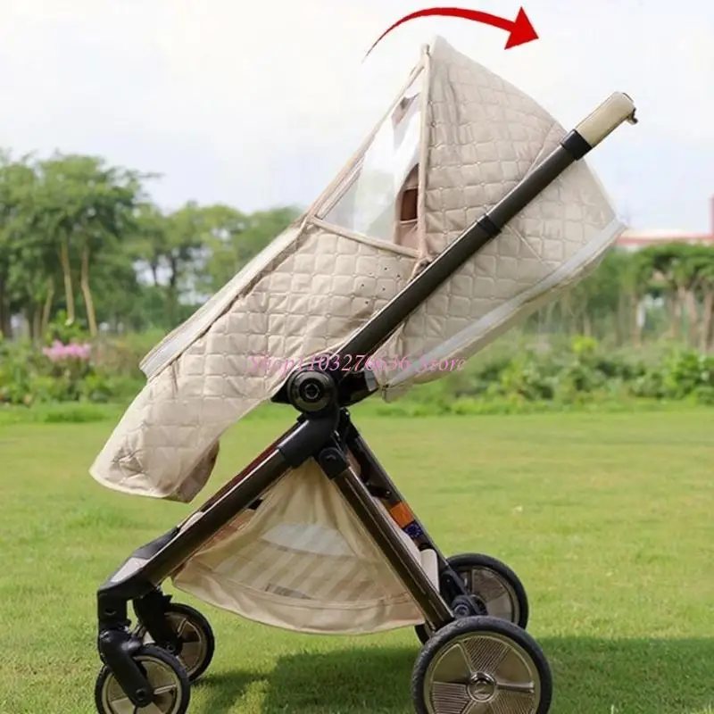 R6FD Easy installs Baby Strollers Weather Protector Rainproof Wind Cover Accessories