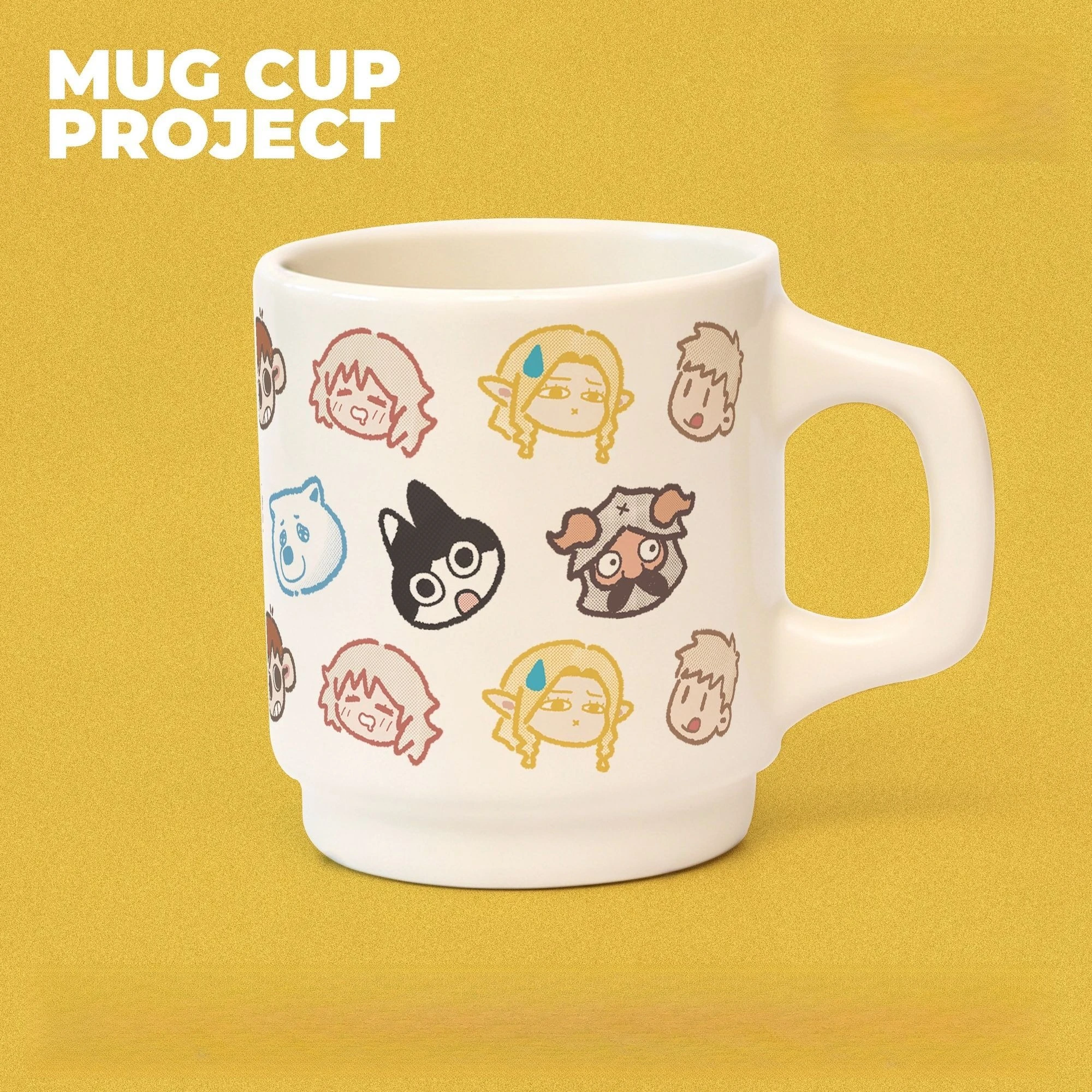 Delicious in Dungeon Marcille Chilchuck Falin Ceramic Mug Large Capacity Drinking Cup High Color Cartoon Cute Couple Coffee Cup view 2