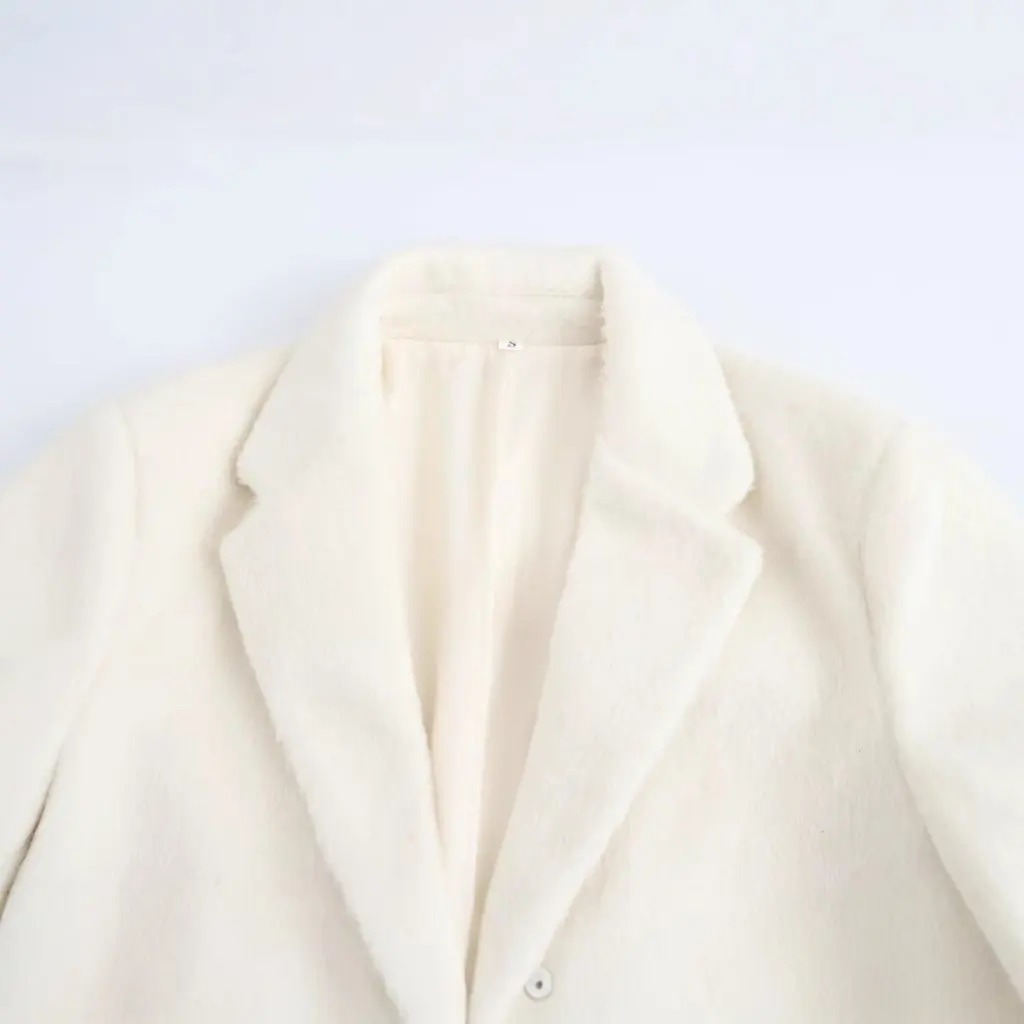 

European And American Fashion Artificial Fur Effect Suit Jacket Long Sleeve Women's Spring New B481809