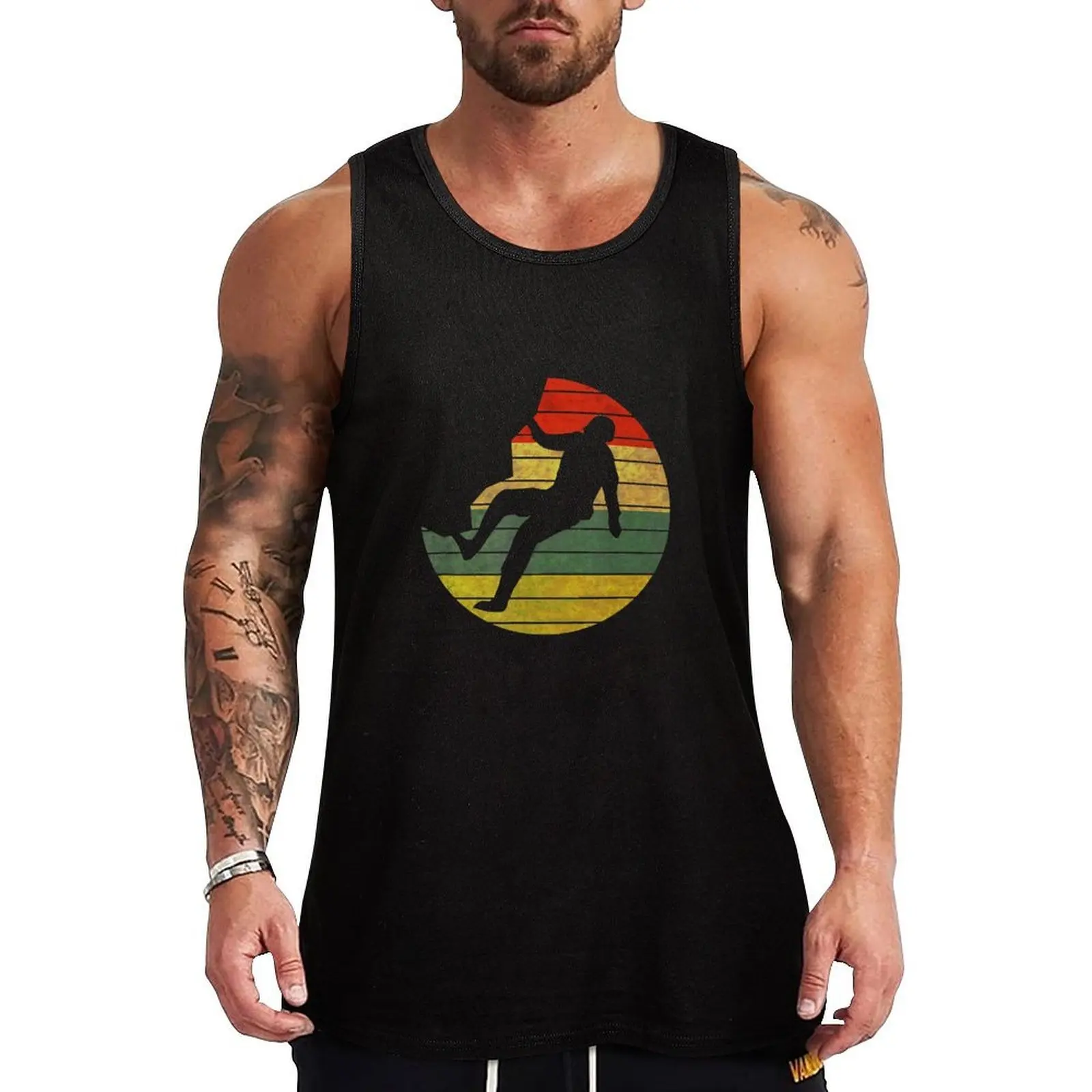 

Artistic Climbing Rock Climbing Climber Mountain Bouldering Funny Tank Top Vest male Gym t-shirt man