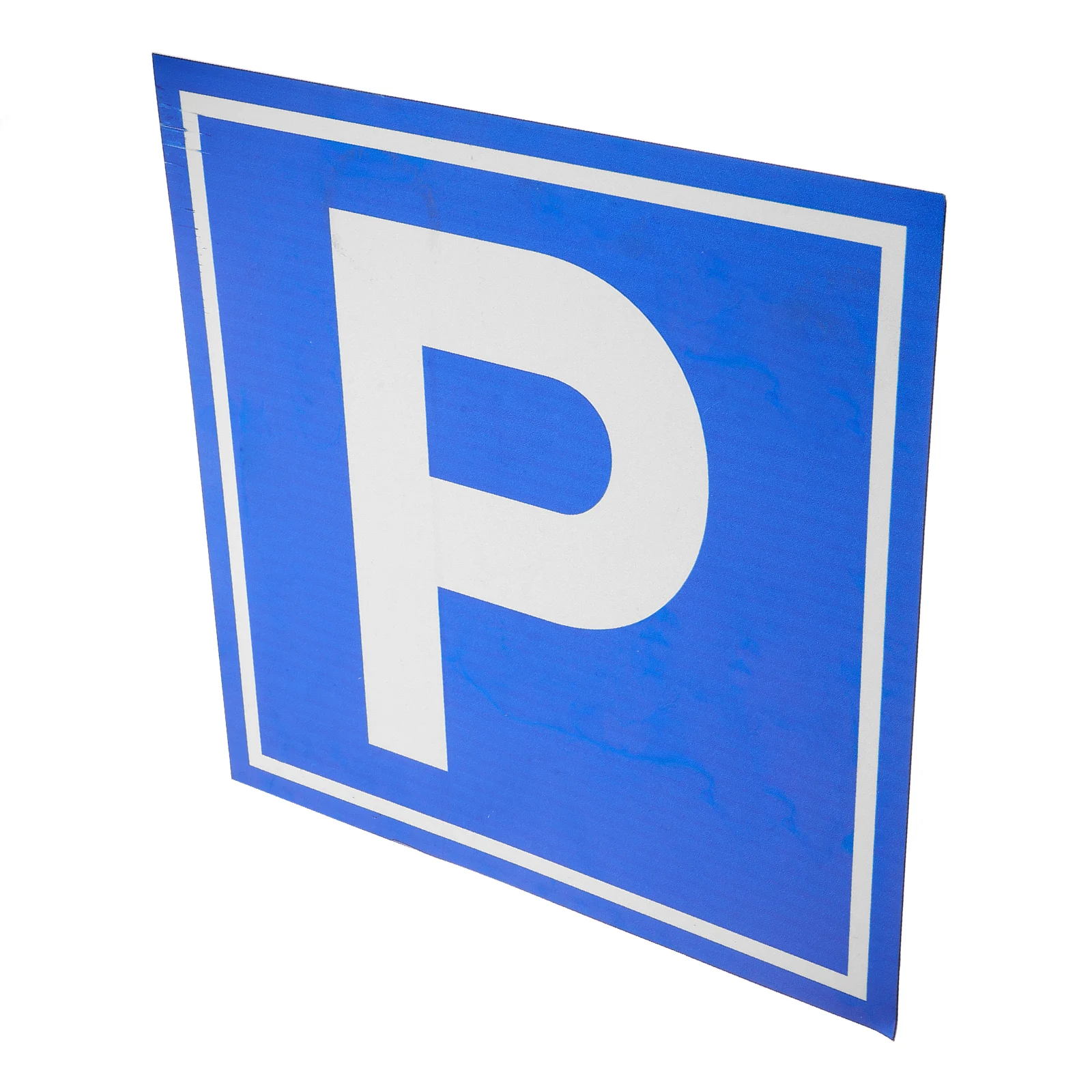 Parking Lot Safety Sign 40x40x0.8CM Blue Reflective Aluminum Alloy P Symbol Sign Construction Site Traffic Signs