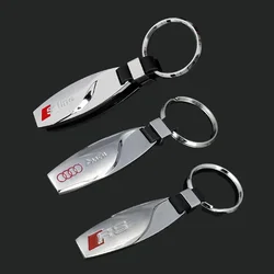 Car Logo Keyring Pandant Key Chain Holder for Audi A5 A3 A6 A4L A6L B5 B6 B8 C5 Q3 Q5 Q7 S4 S5 S6 SQ3 SQ5 RS3 RS4 RS5 RS6 RS7 TT