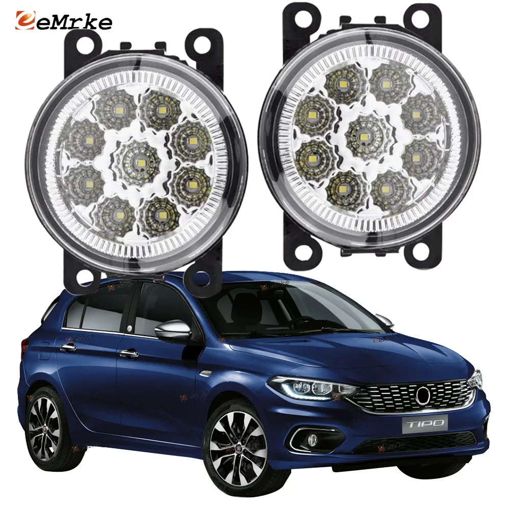 

Автомобильные противотуманные фары EEMRKE для Fiat Tipo 356 Egea Estate/ Hatchback 2016 2017 2018 2019 2020 2021 9, светодиодные противотуманные фары H11 DRL, 2 шт.