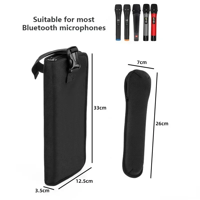 Microphone Storage Bag for JBL Partybox Encore Essential/110 Transmitter Bag Portable Bose S1 Pro K Song Travel Carrying Case