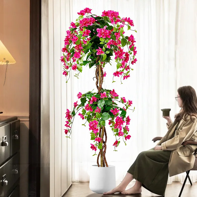 Simulation plant triangular plum tree, living room lucky high-end balcony window landscaping decoration, high imitation real