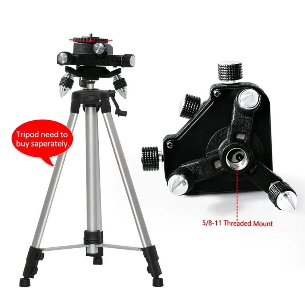 Laser Level Tripod Bracket Base Degree Rotating Fine Adjustment Fine-tuning Meter Tripod Stand Laser Level Holder Tool