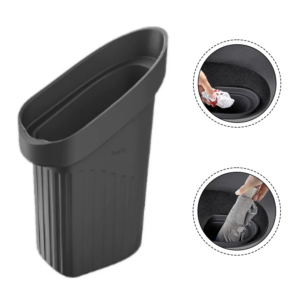 Car Storage Box For TESLA New Version For Model 3/Y Door Silicone Trash Bin Slot Storage Box 21*14*9.8cm Versatile Storage