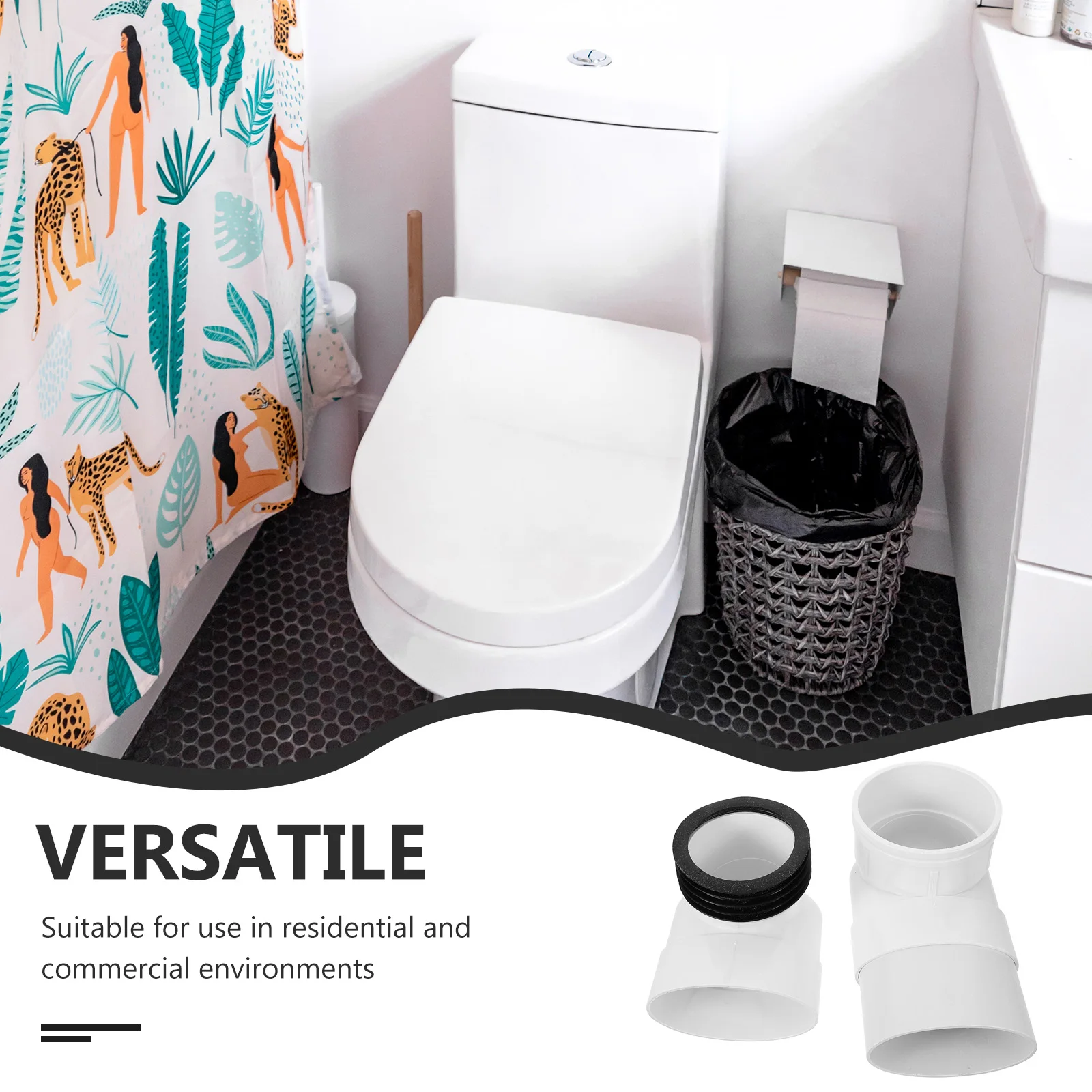 

1 Set Toilet Shifter Device Drain Pipe Extension Tool For Residential Commercial Use Clog Prevention Durable Bathroom Accessory