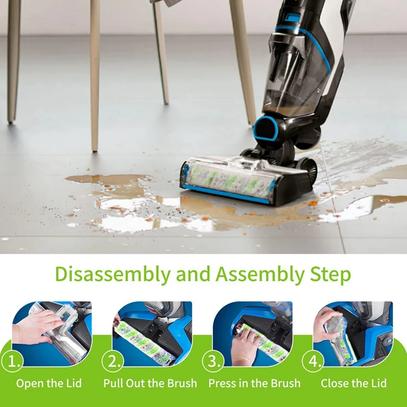 Replacement Roller Brush HEPA Filters For Bissell 1866 1868 1926 1785 Crosswave Wet & Dry Vacuum Cleaner Accessories