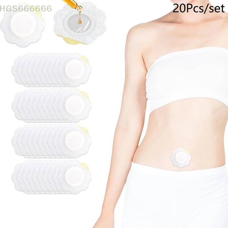 

20Pcs/set Replacement Disposable Castor Oil Pack Self-Adhesive Adhesive Navel Stickers Seepage Resistant Belly Button Protectors