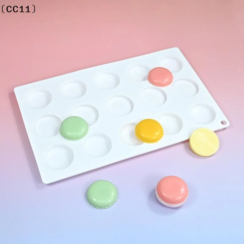 15 Cavity Macaron Silicone Mold Chocolate Biscuit French Pastry Baking Mold Aromatherapy Candle  Making Mold〔CC11〕