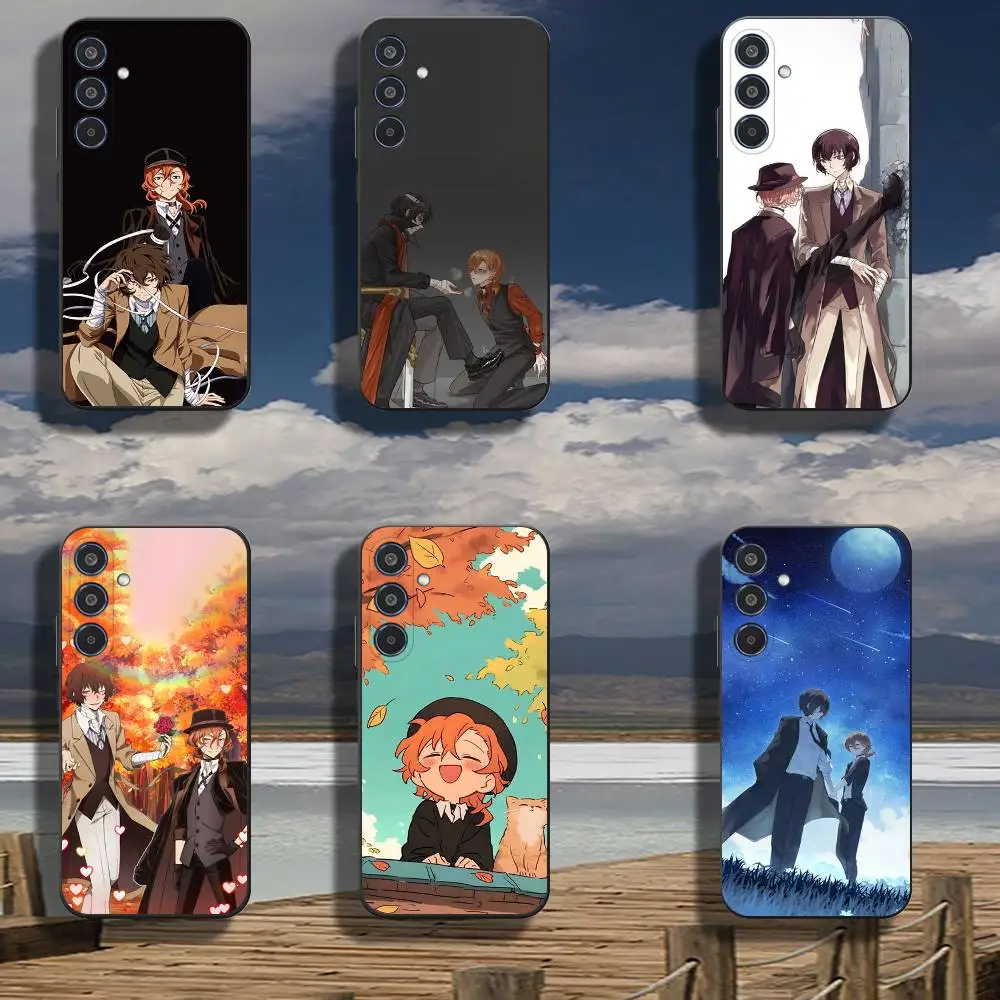 Soukoku D-Dazai C-Chuya Phone Case For Samsung Galaxy A73,A72,A71,A70,Others Soft Black Cover