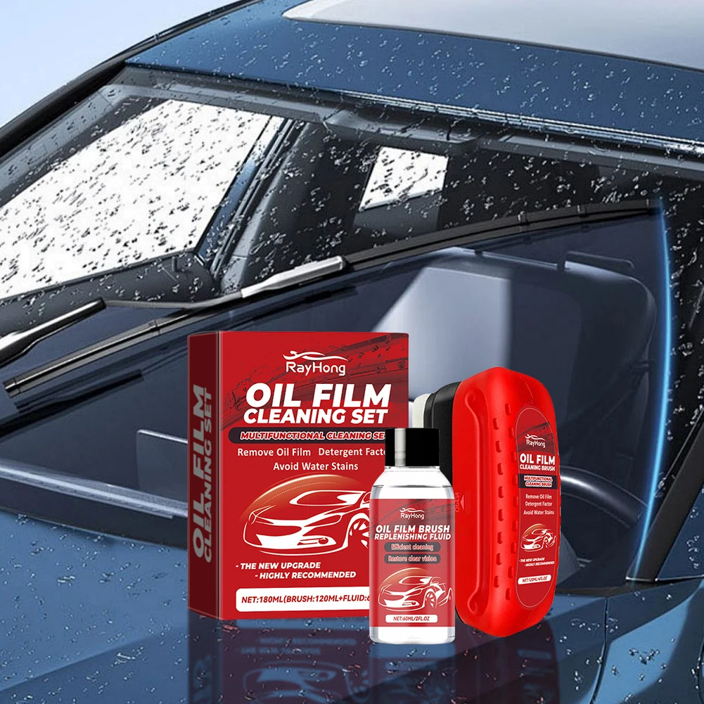 120ml Automotive Car Oil Film Cleaning Brush Car Glass Oil Film Cleaner Hydrophobic Windshield Oil Film Remover for Car Window