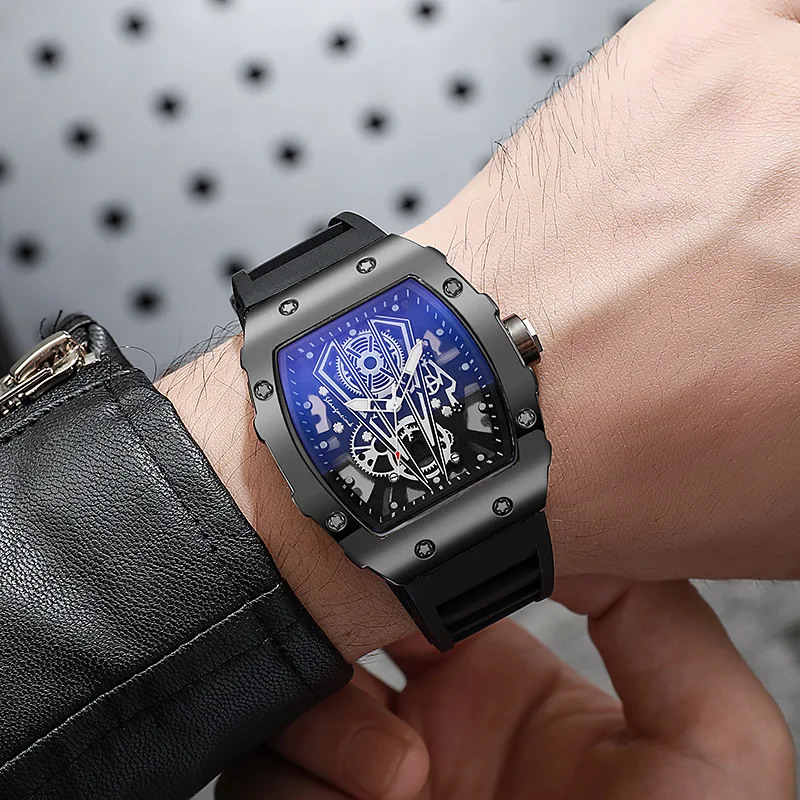 

Foreign Trade Watch Large Dial For Men Quartz Waterproof Sport Square Luminous Watch For Men
