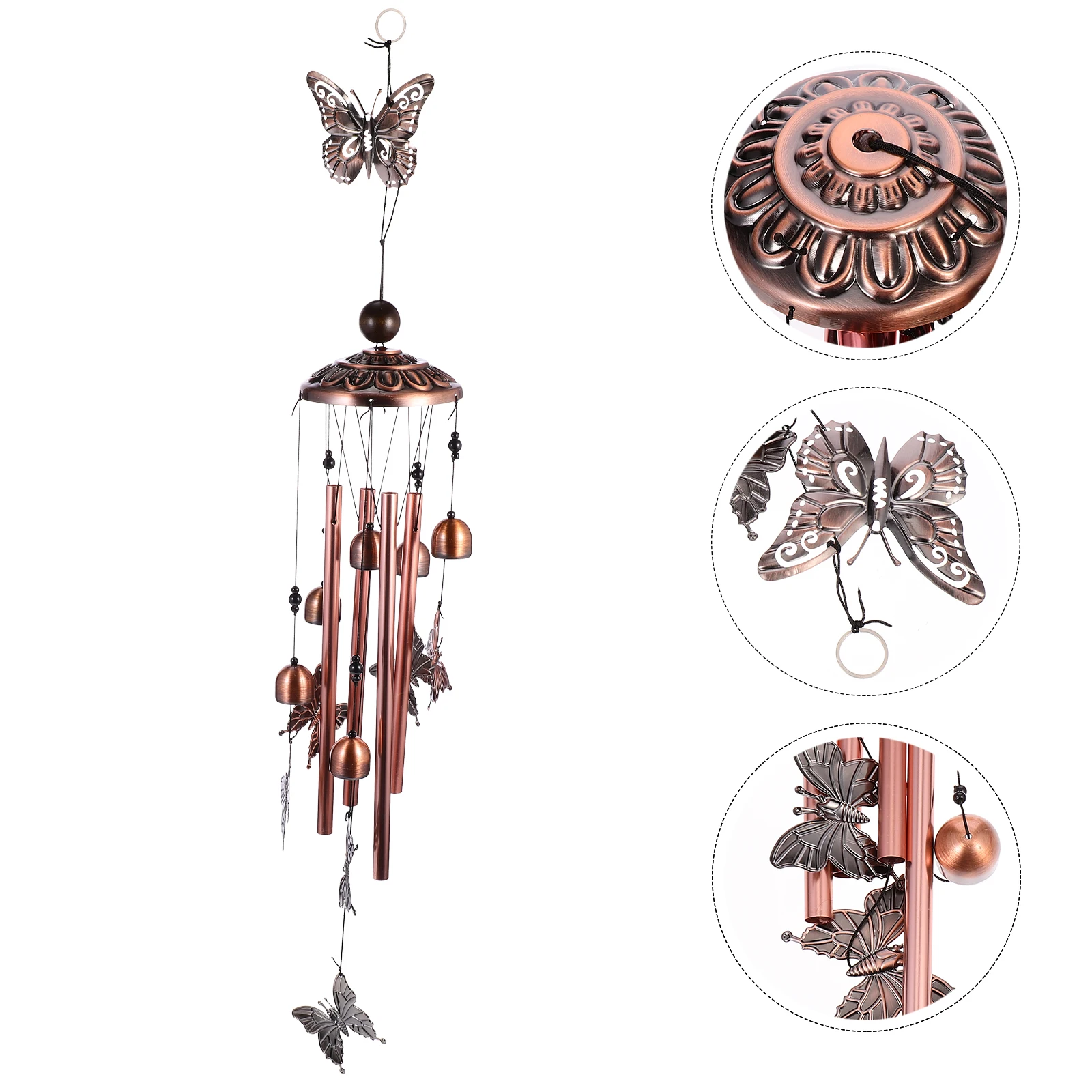 

Retro Metal Decor Hanging Wind Chime Office Decor Balcony Metal Animal Wind Chime Style Elegant Gift