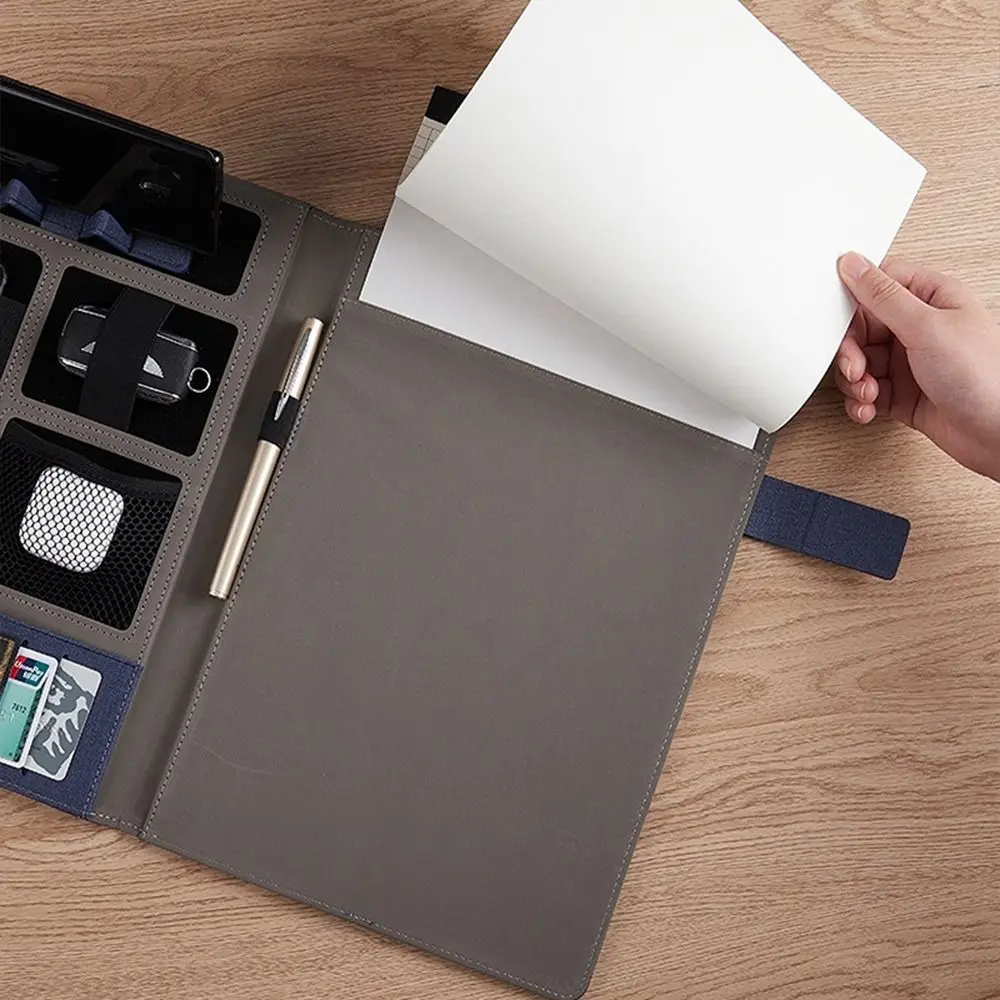 

Блокнот для переговоров формата А4, папка для конференций, папка для контрактов, органайзер для бумаги, бизнес-буфер обмена, папка для файлов формата А4, доска для подписи