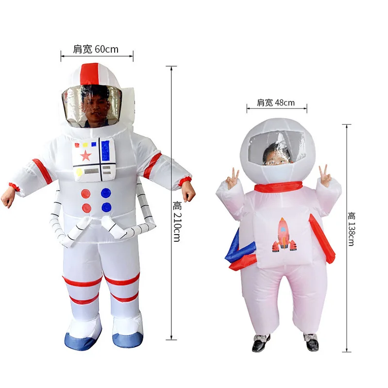 Kids Inflatable Astronaut Costume Cartoon Cosplay Suit for Kindergarten Stage & Children's Day
