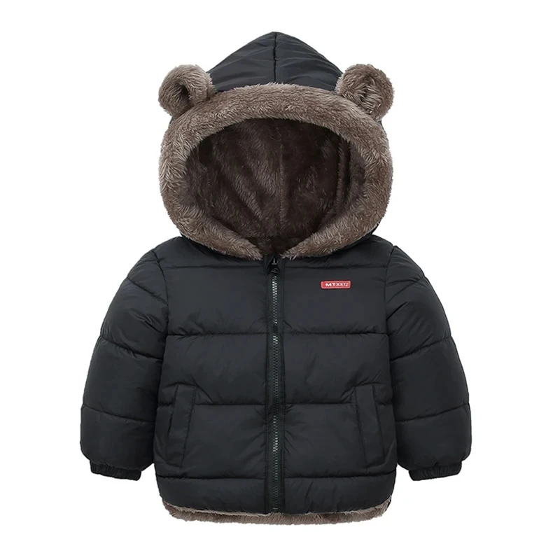 Winter Baby Kids Jacket For Girls Coats Lamb Wool Plus Velvet Thick Coats Toddler Children Outwear 1-6 Year Boys Cotton Jackets